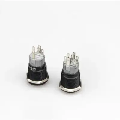 12V Anti Vandal Black Switch Blue LED