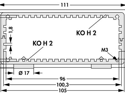 Aluminium decorative case - ADG 111 50 200 10 ME