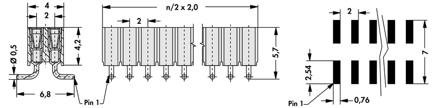 Female headers - BLY 8 SMD 10 - Image 3