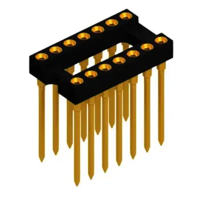 High-precision sockets and plugs for DIL-IC - DIL 14 N G