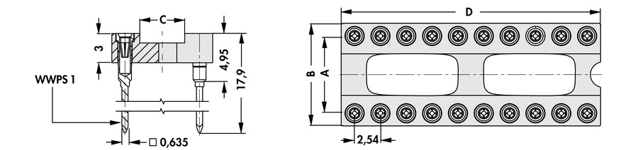 High-precision sockets and plugs for DIL-IC - DIL 14 N G - Image 3