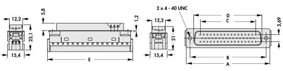 D-Sub connector for flat ribbon cable - DS BK 50 - Image 3
