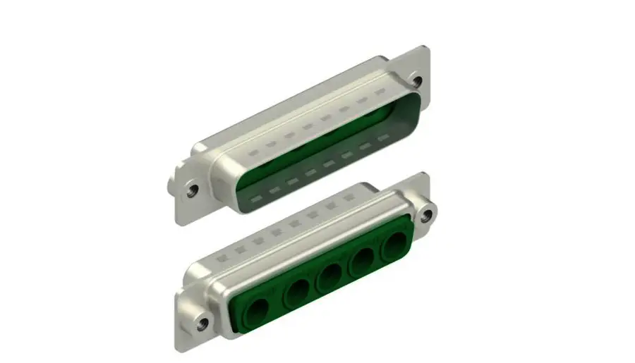D-Sub mixed layout connectors - DSM 5W5 L GN M3