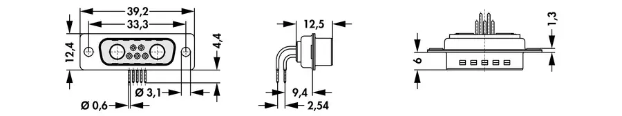 D-Sub mixed layout connectors - DSM 7W2 TA MW M3 - Image 3