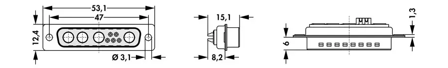 D-Sub mixed layout connectors - DSM 9W4 L - Image 2