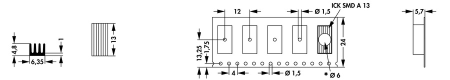 Heatsinks for DIL-IC, PLCC and SMD - ICK SMD A 13 MI TR - Image 2