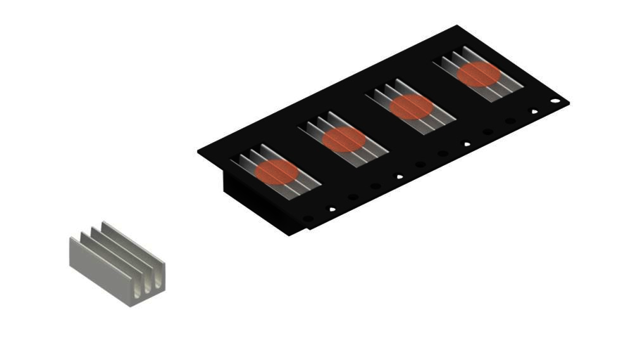 Heatsinks for DIL-IC, PLCC and SMD - ICK SMD A 13 MI TR