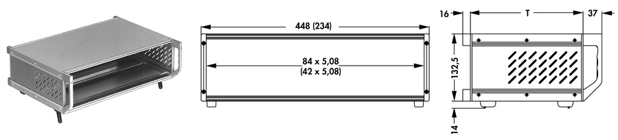 19" system cases RACKCASE - RAC 342 220 S O L