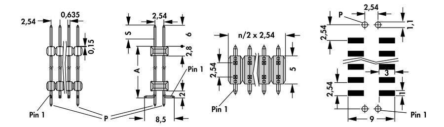 Male headers - SL 16 SMD 207 16 S - Image 2